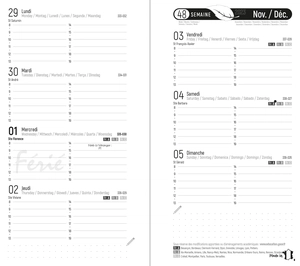 Agenda 2025  en papier recyclé - couverture semi-rigide 9,5 x 16,5 cm personnalisable