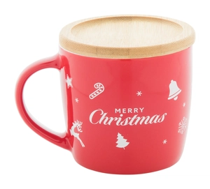 Mug en céramique Noël 370 ml - dessous de verre bambou personnalisable