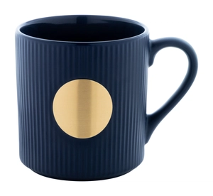 Mug céramique avec plaque en laiton personnalisable