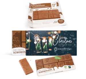 Le chocolat du changement dans un étui de Noël personnalisable personnalisable