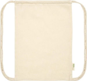 Sac à dos en coton avec fermeture à cordon - sac 140g 5 litres certifié GOTS personnalisable