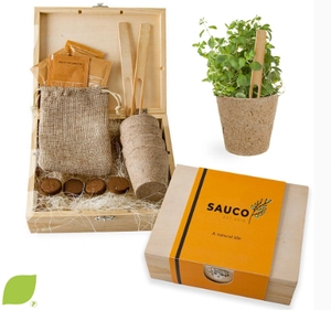 Coffret jardinage PRESTIGE en bois personnalisable