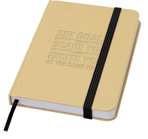 Carnet A6 uni recyclé à couverture rigide personnalisable