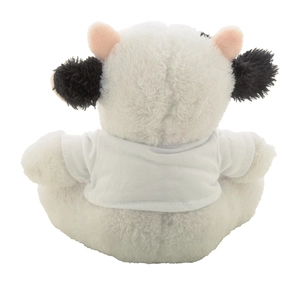 Peluche vache en PET recyclé - personnalisation du T-shirt personnalisable