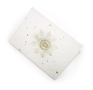 Carte en papier de graines avec découpe laser sur-mesure personnalisable