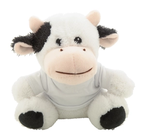 Peluche vache en PET recyclé - personnalisation du T-shirt personnalisable