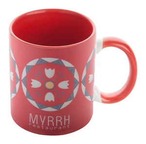 Mug 350 ml en céramique avec anse colorée - livré avec boîte cadeau personnalisable