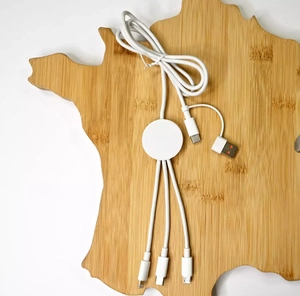 Multicâble 5-en-1 made in France - fast charge 20W personnalisable
