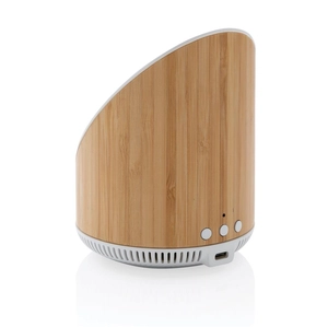 Enceinte 5W en bambou avec chargeur sans fil 15W personnalisable