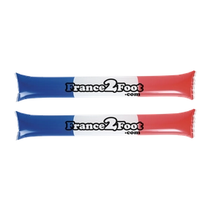 2 batons de tambour tricolore - supporter évènement sportif personnalisable