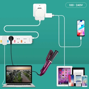 Adaptateur de voyage avec 2 ports USB - 150 pays personnalisable