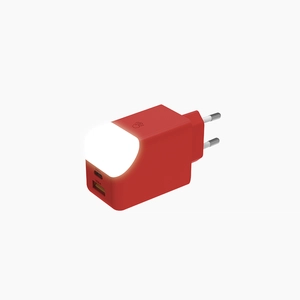 Adaptateur secteur double ports USB type C et A XOOPAR - charge rapide 65W personnalisable