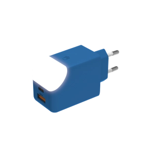 Adaptateur secteur double ports USB type C et A XOOPAR - charge rapide 65W personnalisable