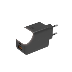 Adaptateur secteur double ports USB type C et A XOOPAR - charge rapide 65W personnalisable