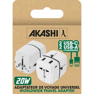 Adaptateur universel premium 20W AKASHI personnalisable