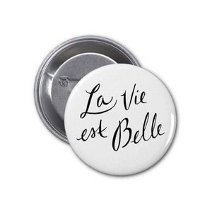 Badge rond  avec épingle made in France - livraison Express 24h-48h personnalisable