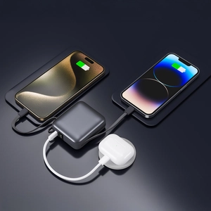 Batterie de secours avec 2 câbles - 10 000 mAh personnalisable