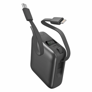 Batterie de secours avec 2 câbles - 10 000 mAh personnalisable