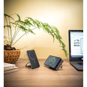 Batterie nomade magnétique de 5 000 mAh avec chargeur sans fil ultrarapide de 15 W personnalisable