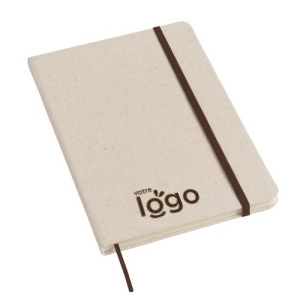 Bloc note A5 WRITER, carnet  beige et marron personnalisable