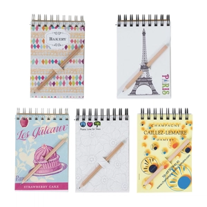 Bloc note A7, carnet avec crayon prestige naturel 8,7cm personnalisable