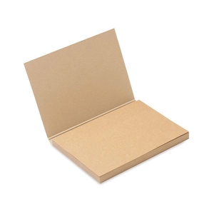 Bloc post-it en papier recyclé avec couverture souple - 50 feuilles personnalisable