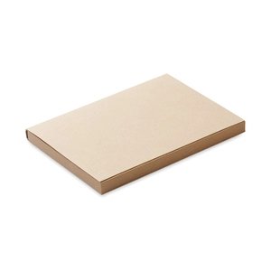 Bloc post-it en papier recyclé avec couverture souple - 50 feuilles personnalisable