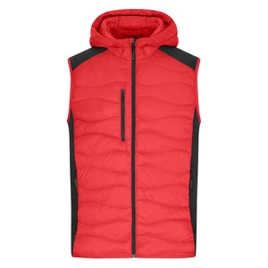 Bodywarmer matelassé Homme avec capuche - fermeture YKK personnalisable