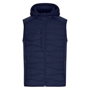 Bodywarmer matelassé Homme avec capuche - fermeture YKK personnalisable