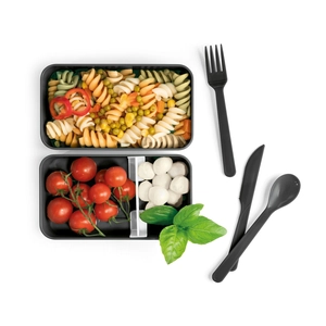 Boîte à lunch de 680 mL - 2 compartiments avec couverts inclus personnalisable