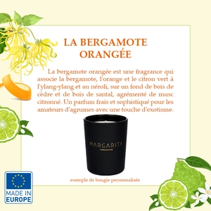 Bougie parfumée made in Europe - 30h de combustion personnalisable