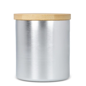Bougie végétale parfumée avec pot en aluminium recyclé personnalisable