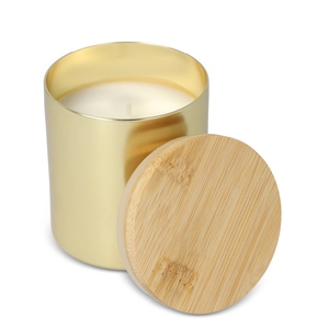 Bougie végétale parfumée avec pot en aluminium recyclé personnalisable