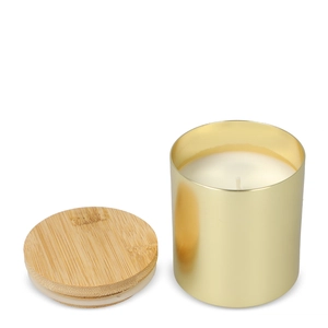 Bougie végétale parfumée avec pot en aluminium recyclé personnalisable