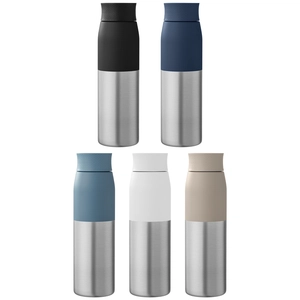 Bouteille à couvercle à torsion en acier inoxydable recyclé - 650 ml personnalisable