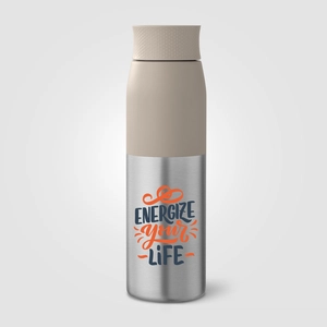 Bouteille à couvercle à torsion en acier inoxydable recyclé - 650 ml personnalisable