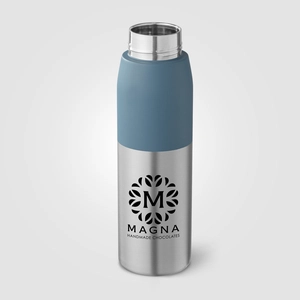 Bouteille à couvercle à torsion en acier inoxydable recyclé - 650 ml personnalisable