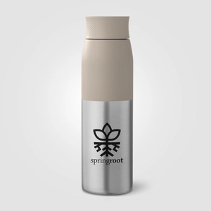 Bouteille à couvercle à torsion en acier inoxydable recyclé - 650 ml personnalisable