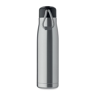 Bouteille à double paroi en acier inoxydable recyclé avec poignée 500ml personnalisable