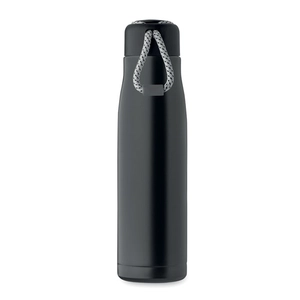 Bouteille à double paroi en acier inoxydable recyclé avec poignée 500ml personnalisable