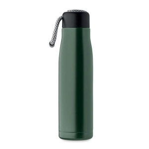 Bouteille à double paroi en acier inoxydable recyclé avec poignée 500ml personnalisable