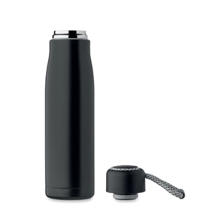 Bouteille à double paroi en acier inoxydable recyclé avec poignée 500ml personnalisable