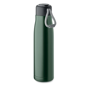 Bouteille à double paroi en acier inoxydable recyclé avec poignée 500ml personnalisable