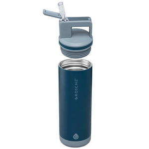 Bouteille acier inoxydable, paille amovible - 590 ml personnalisable