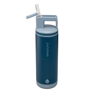 Bouteille acier inoxydable, paille amovible - 590 ml personnalisable
