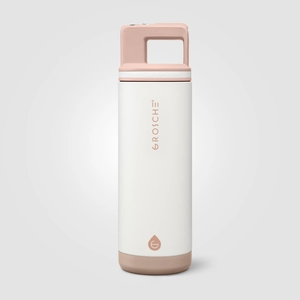 Bouteille acier inoxydable, paille amovible - 590 ml personnalisable