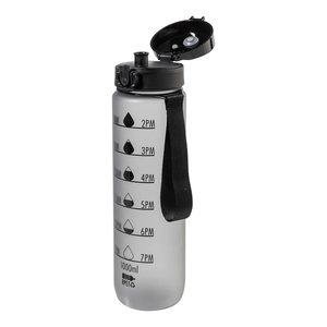 Bouteille avec graduation en RPET - 1 litre personnalisable