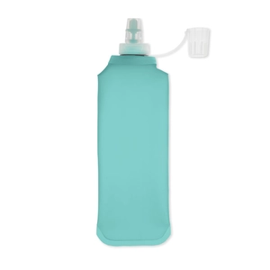 Bouteille d'eau pliable en TPU avec valve à pincer personnalisable
