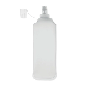 Bouteille d'eau pliable en TPU avec valve à pincer personnalisable