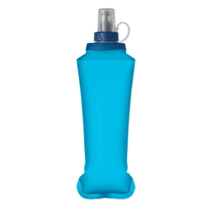 Bouteille d'eau pliable en TPU avec valve à pincer personnalisable